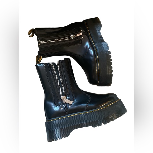 Dr. Martens 2976 Max leather platform Chelsea boots chunky lug sole goth punk 🦇 - Picture 11 of 12